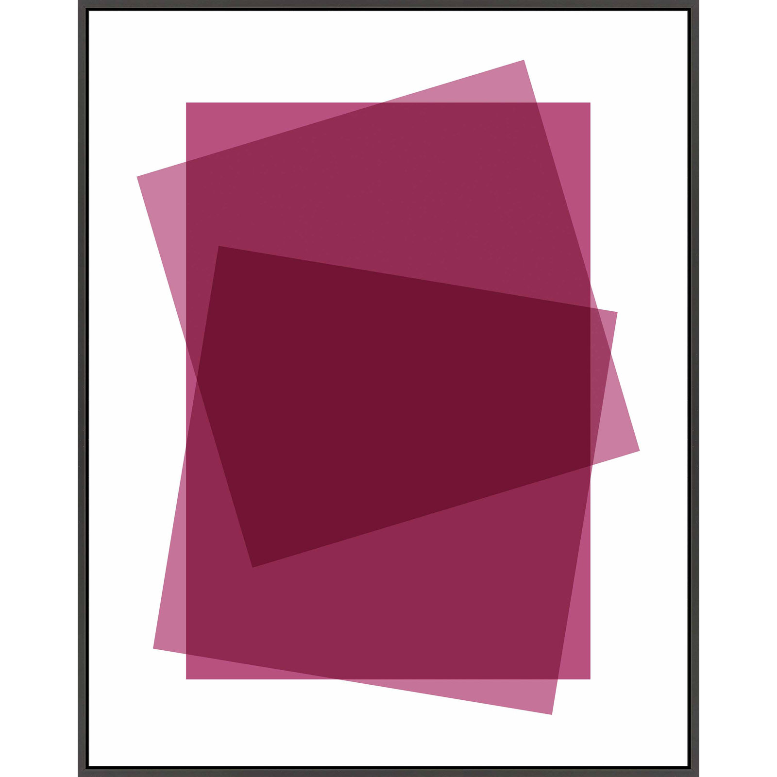 Kami "Claret" Print by Jacques Pilon, 25" H x 20" W, Black Framed Canvas