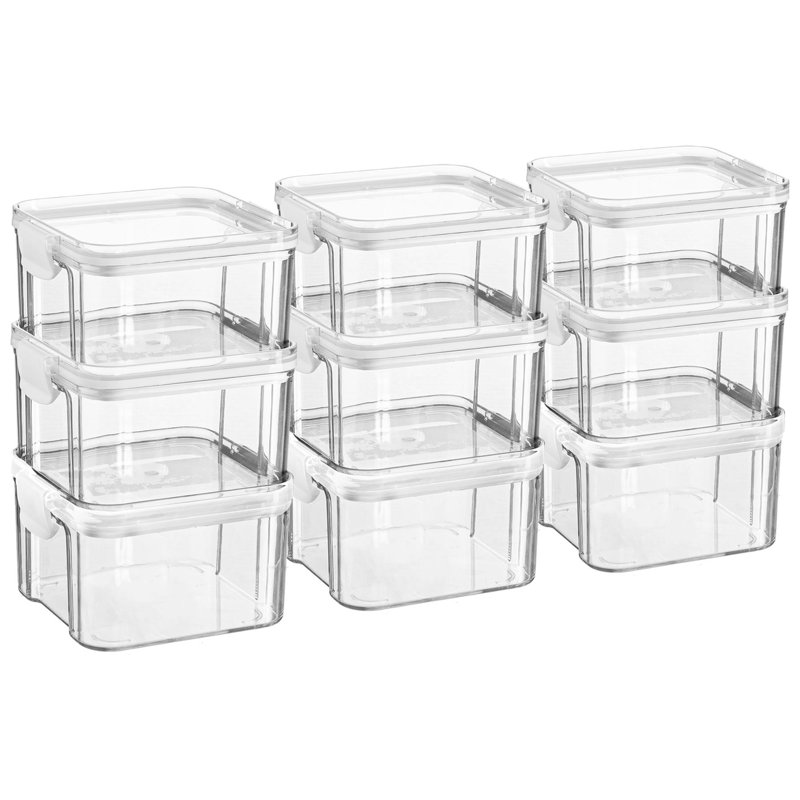 Argon Tableware - 9x Food Storage Containers - 460ml, White