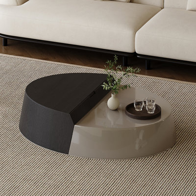 Italian-style minimalist wooden coffee table