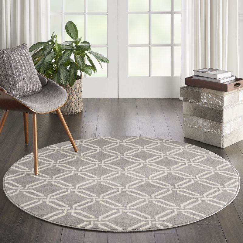 Jullie Geometric Indoor Rug, Round 5'3"