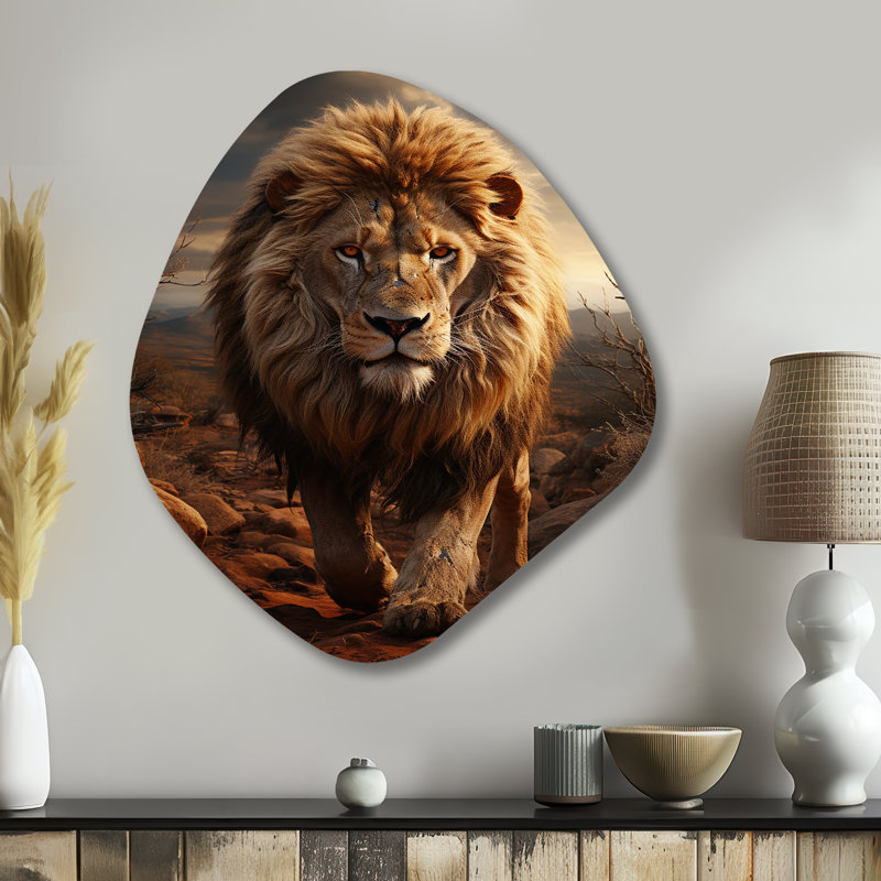 Saul - art mural asymétrique en forme de nébuleuse du lion, H 35 po x l 31 po