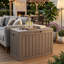 Boîte de rangement en résine verrouillable 45 gallons, rangement extérieur résistant à l'eau pour patio et jardin