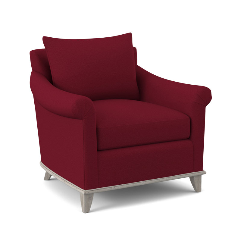 Drake Upholstered Armchair, Margaret Lipstick, Bisque