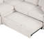 Canapé-lit modulaire convertible en L 84,7 po avec canapé-lit et canapé en U avec rangement et repose-pieds mobile, beige