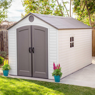 Lifetime 8 Ft. x 12.5 Ft. High-Density Polyethylene (Plastic) Outdoor Storage Shed with Steel-Reinforced Construction