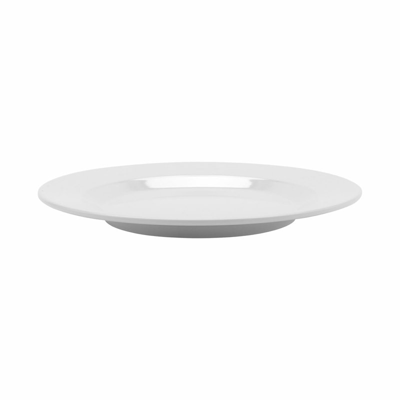 Assiette plate en mélamine texturée GET PT-9-MN-W, 9 po, blanc (ensemble de 12)