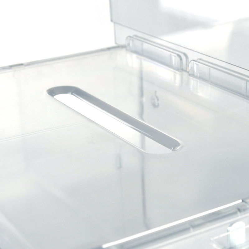 Extra Large Clear Lottery Box on Adjustable Pedestal Floor Stand w/ Pocket, Lock & Keys on Pedestal