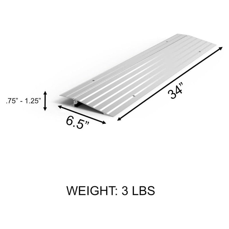 EZ-ACCESS Transitions Portable Self Supporting Aluminum Modular Entry Ramp, 34" W x 6.50" L
