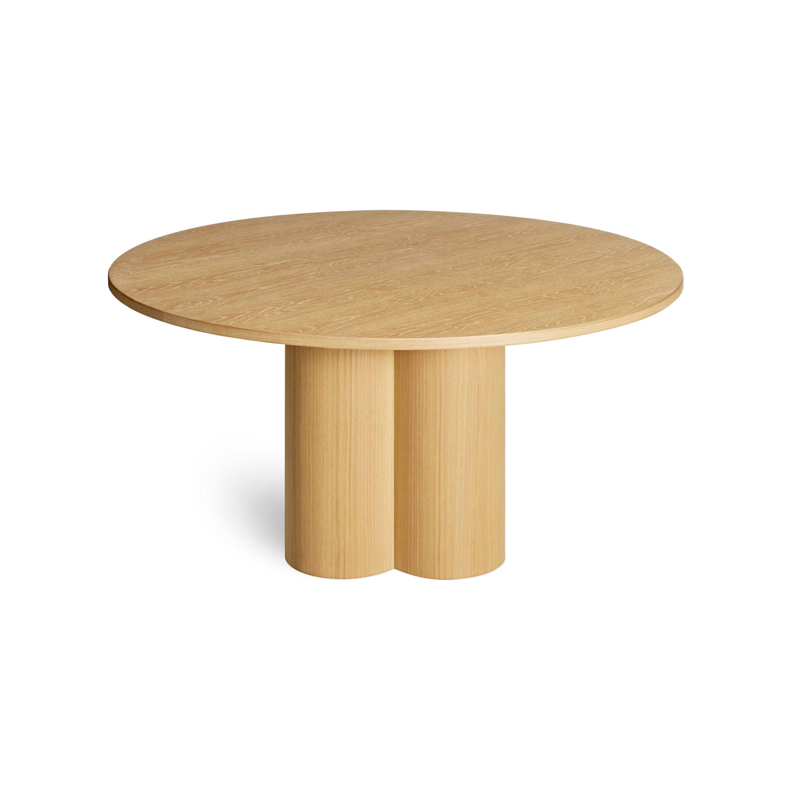4 Quarter Round Dining Table, White Oak, 60" W x 60" L