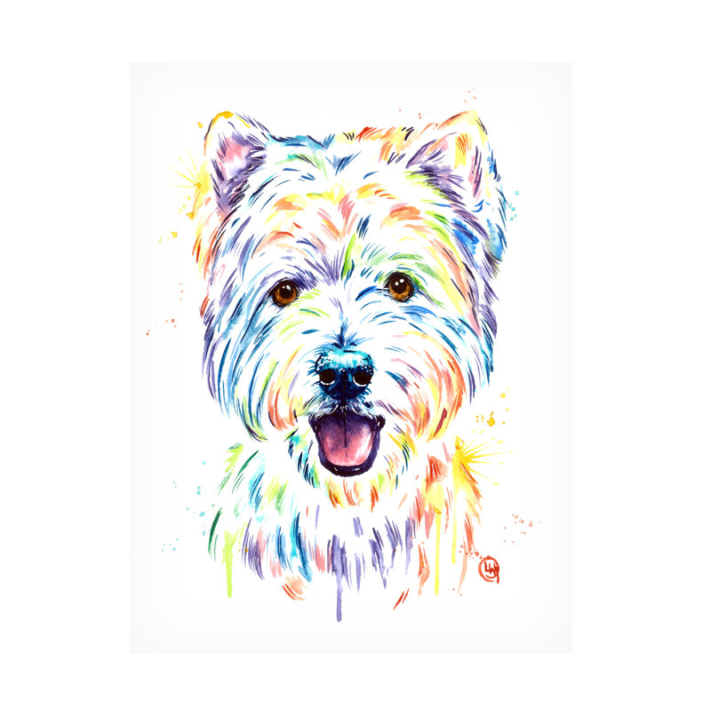 Lisa Westhouse, toile Westie, H 32 po x l 24 po