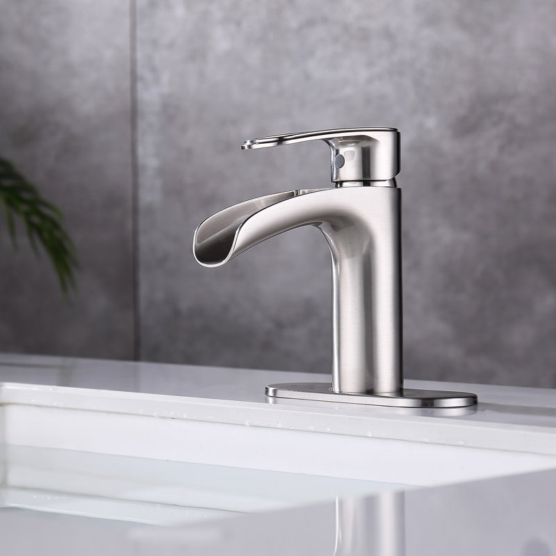 Single-handle Bathroom Faucet, Brushed Nickel