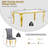 Dining Set with Faux Marble Tabletop and Upholstered Chairs-878001405-878001400