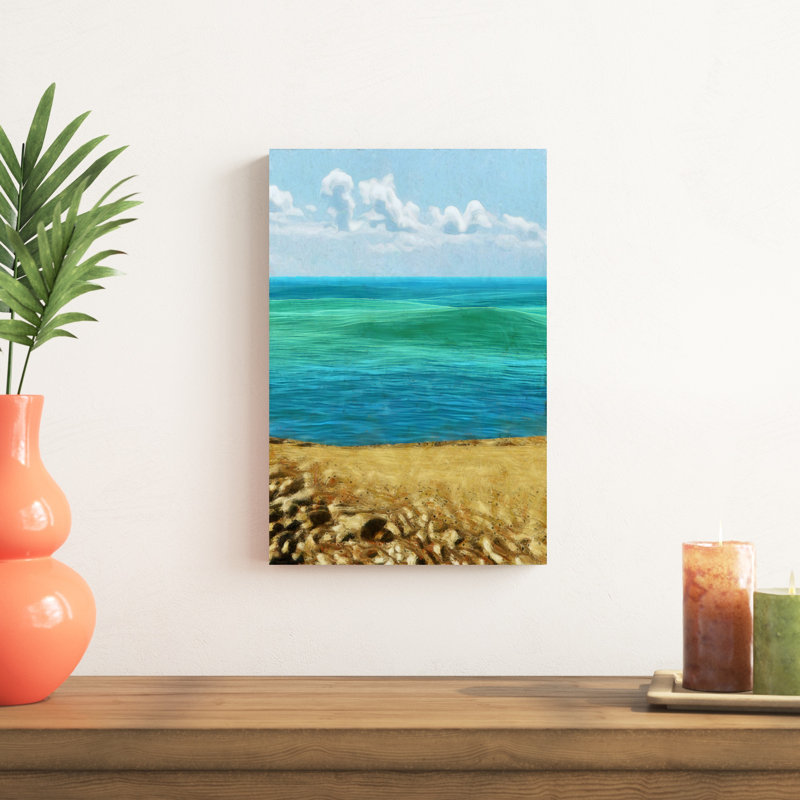 " Rocky Beachside II " Painting Print, 18" H x 12" W