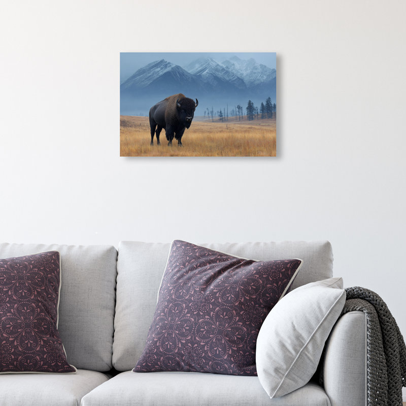Mountain Bison I Print by Oliver Gal, 10" H x 15" W, Gallery Wrapped