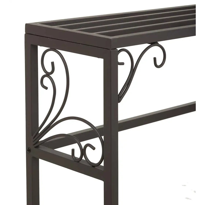 Nesting Metal Plant Stands with Scrollwork