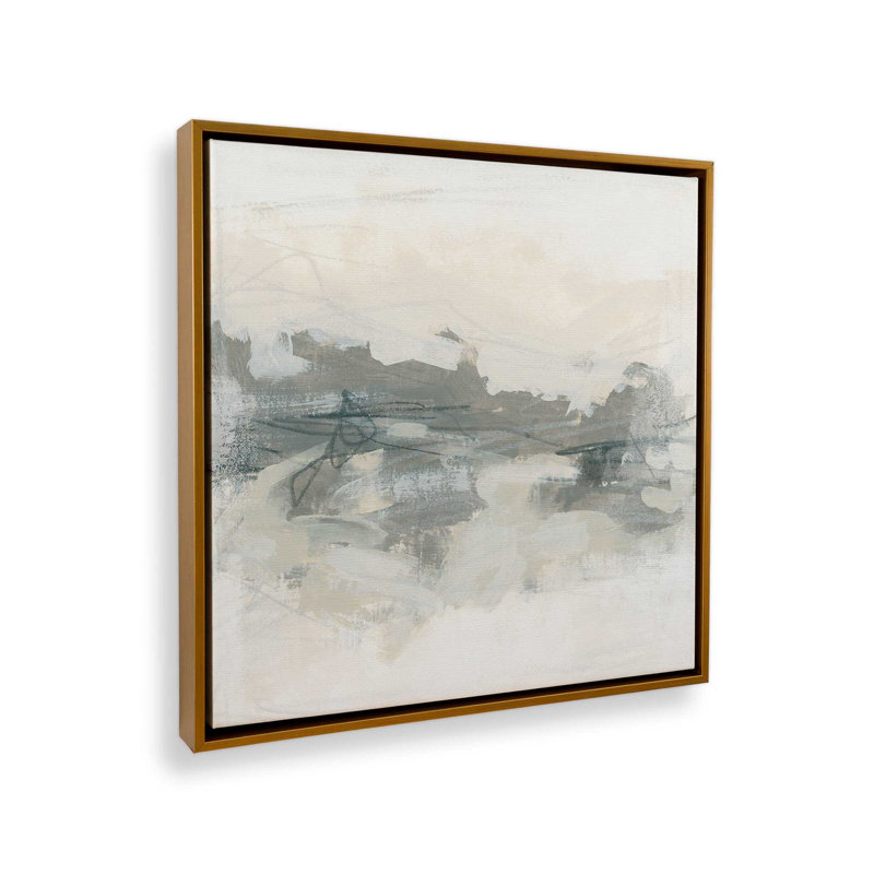 «Soft Lines of Memory I», reproduction sur toile dans un cadre, Or poli, H 24,75 po x l 24,75 po