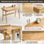 Bureau en bois massif 47,2 "avec 2 tiroirs et tablette de rangement