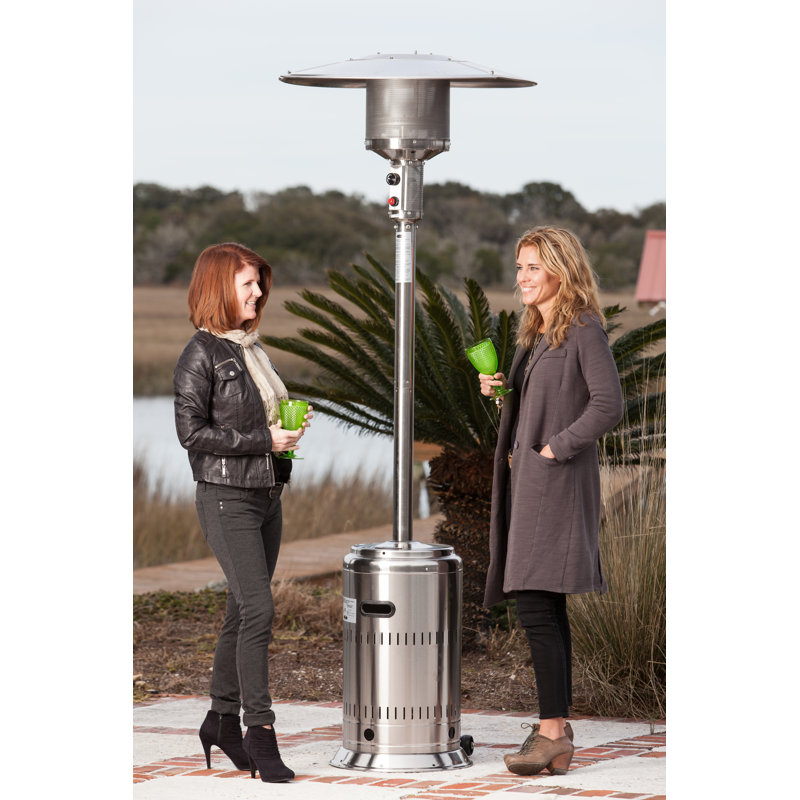 Stainless Steel 50,000 BTU Propane Patio Heater with Wheels