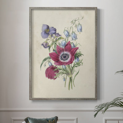 Antique Garden Bouquet I, reproduction encadrée - bois massif