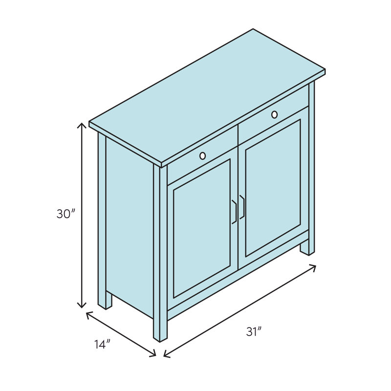 Leighty 2-Door Accent Cabinet, Gray
