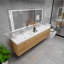 Meuble-lavabo double 83,5 po avec plateau en acrylique Deshler-1696211694