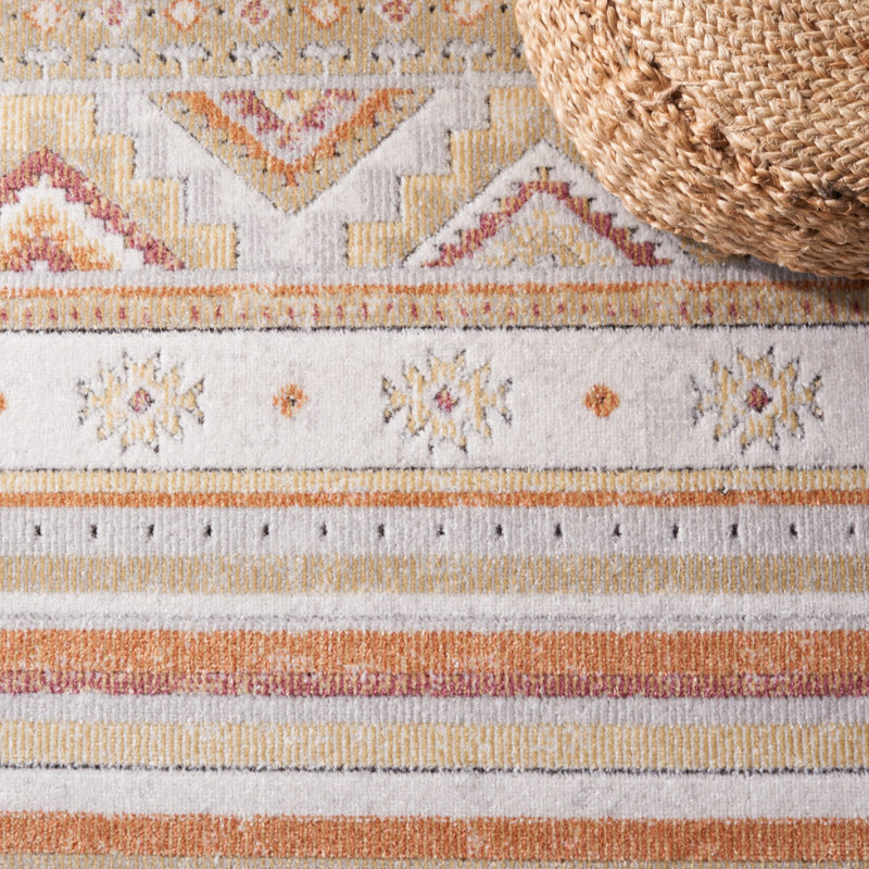 Aidelyn Performance Southwestern Indoor/Outdoor Area Rug, Round 6'