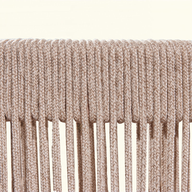 Ensemble de 2 chaises de patio élégantes et durables, résistantes aux intempéries avec cordon en nylon complexe et coussins amovibles