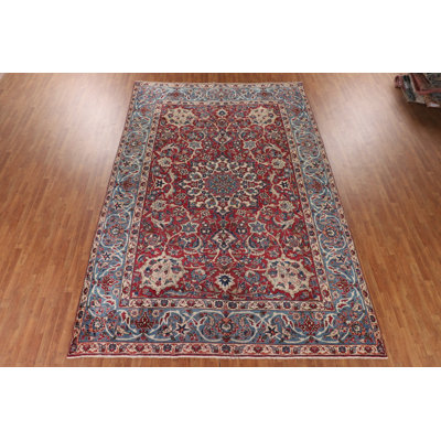 Tapis traditionnel à teinture végétale antique 9 x 14