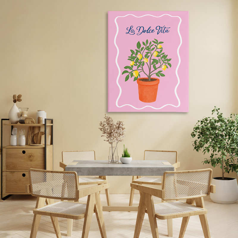 Toile de citronnier Dolce Vita, design par Be Ni La, H 30 po x l 24 po