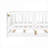 Twin Size Solid Pine Platform Floor Bed with Guardrails No Box Spring Needed White