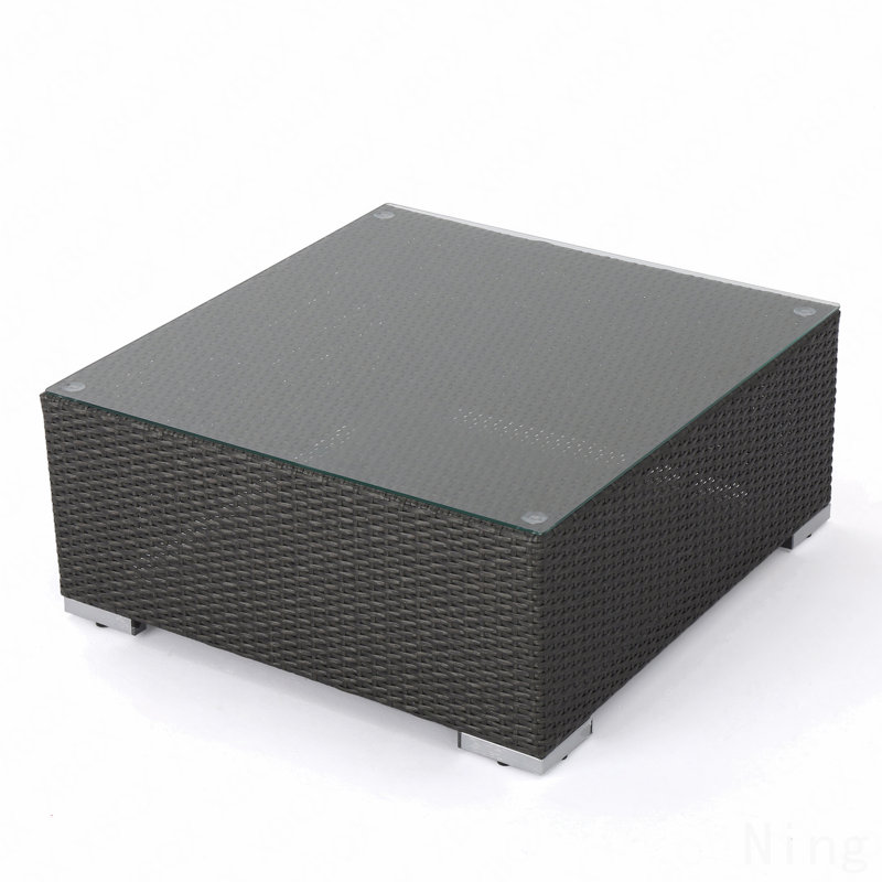 Table W/Glass Kd (Gry +Alu)