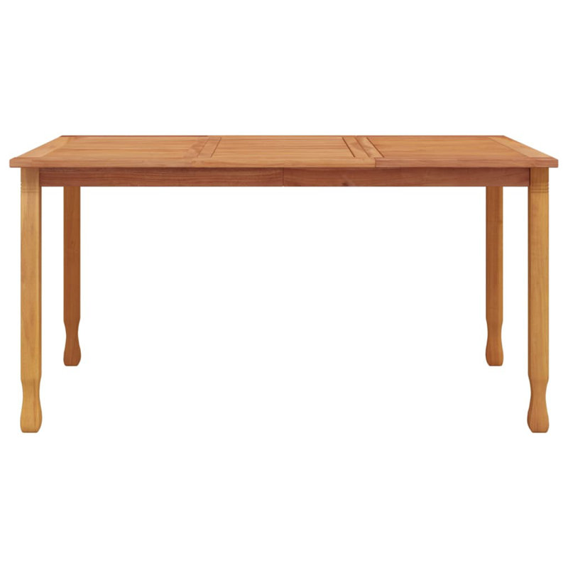Hea Rectangular Teak Outdoor Dining Table, 35.4" W x 59.1" L x 29.5" H