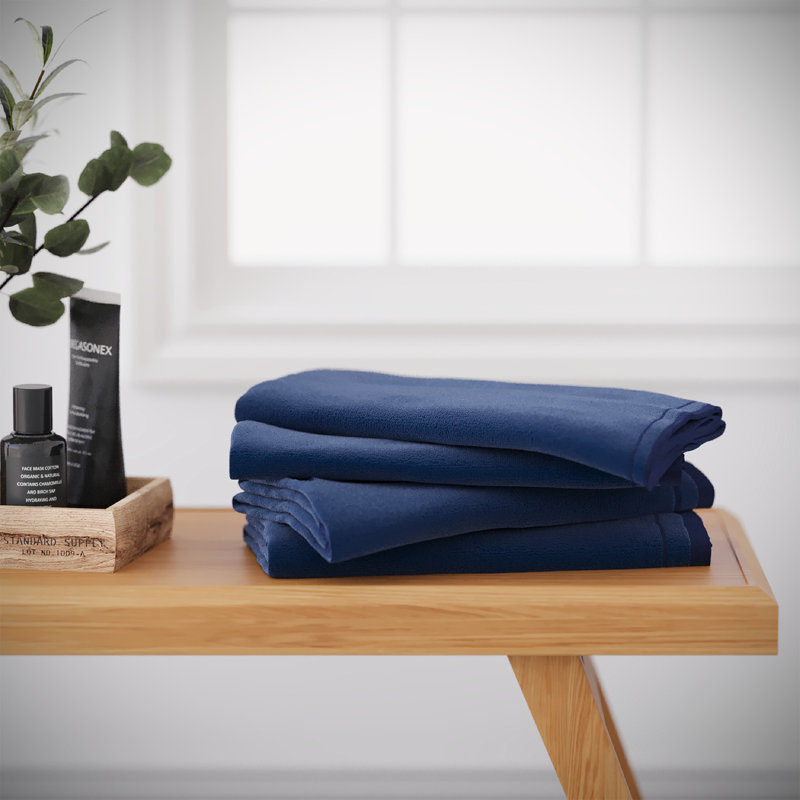 Essuie-mains en coton, Bleu marine