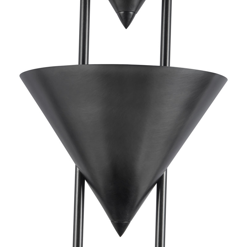 Versus 67-in Brass Floor Lamp, Aged Steel