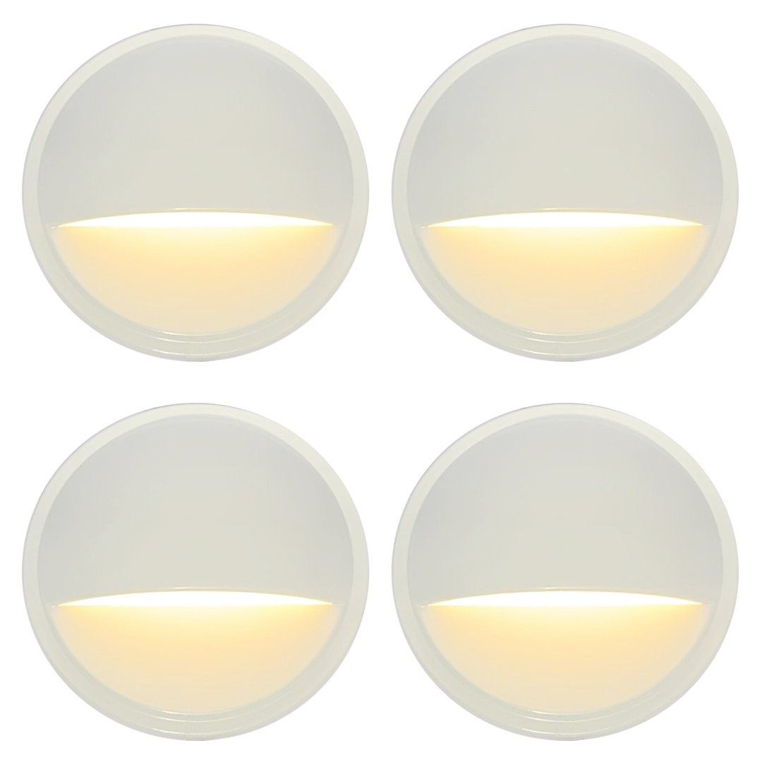 Gkoled Black Low Voltage Integrated LED Metal Deck Light Pack (Set of 4) GKOplus