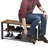 Rustic Brown Shoe Bench, 2-Tier, Metal Frame, 35"W, Storage Bin For Entryway, Bedroom, Hallway