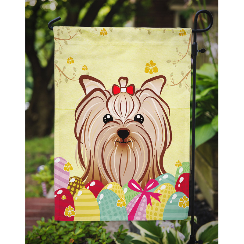 Drapeau de jardin Eron, Yorkie (beige et brun)
