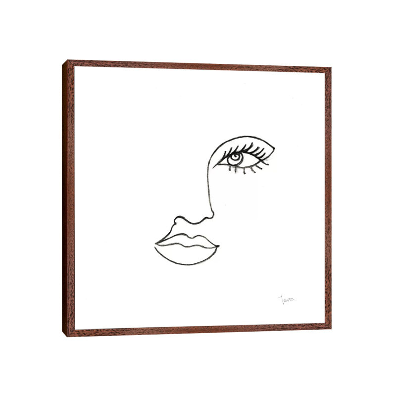 Vogue Look I by Tava Studios - Floater Frame Gallery-Wrapped Canvas Giclée on Canvas, 66.04 cm H x 66.04 cm W, Brown