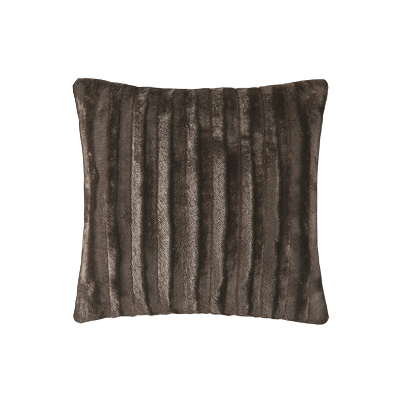 Duke Faux Fur Square Pillow, Brown