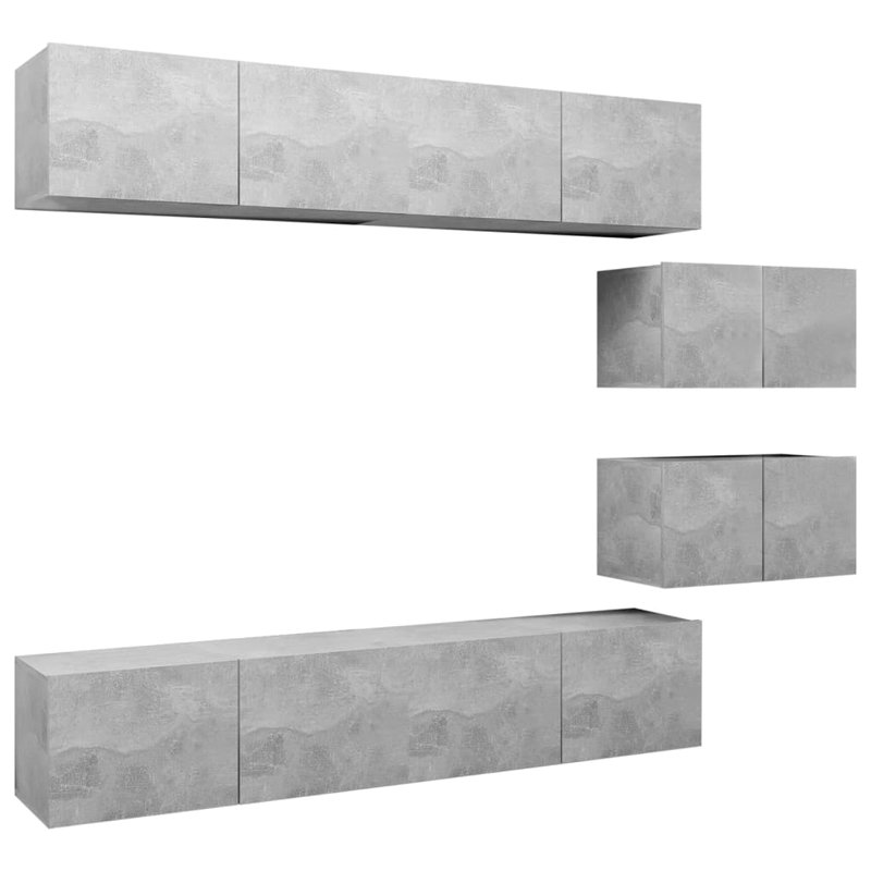 Azayvion TV Stand, Concrete Grey, 60 cm