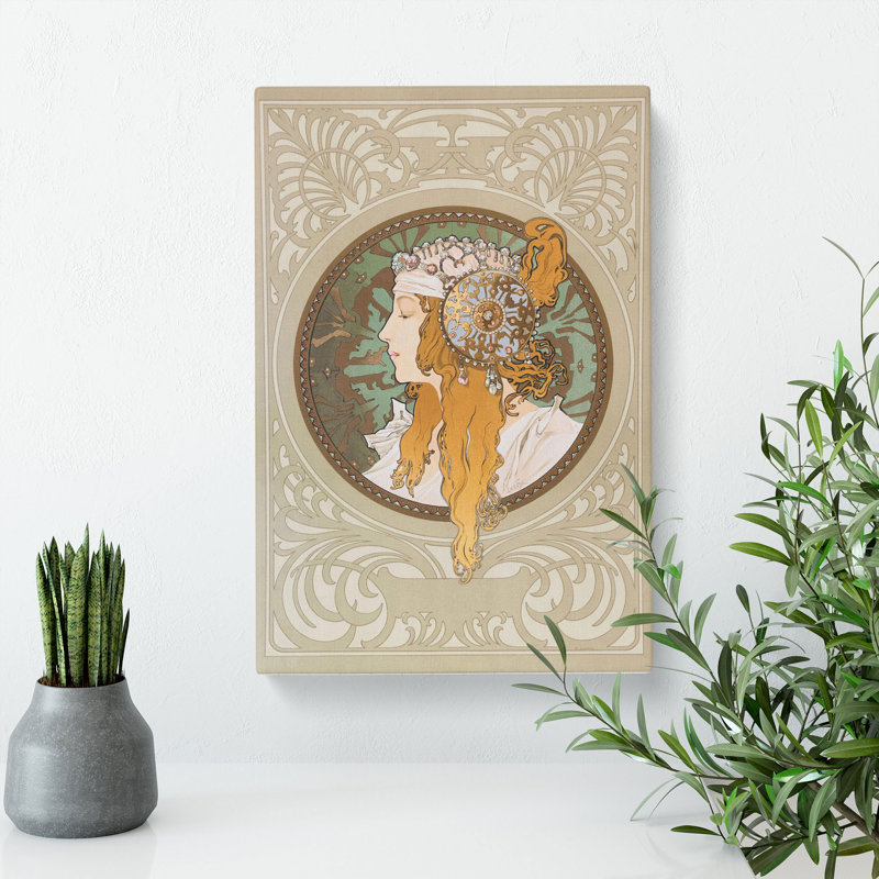 Byzantine by Alphonse Mucha - Wrapped Canvas, 60cm H x 40cm W x 3cm D