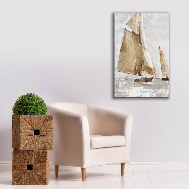 «Golden Sails» par Ethan Harper, art mural sur toile, H 40 po x l 26 po x P 1,5 po