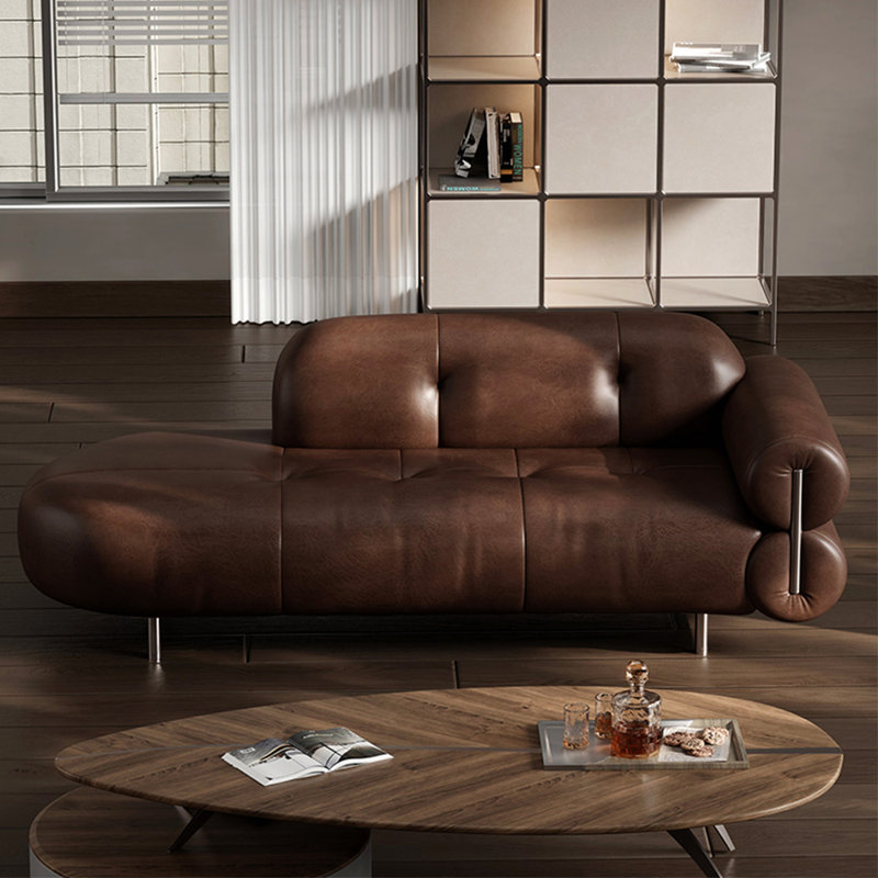 Chaise longue de loisirs créative et moderne, Café, Orienté à droite