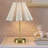 Tap-Control & Dimmable Accent Table Lamp with Power Outlet - Gold