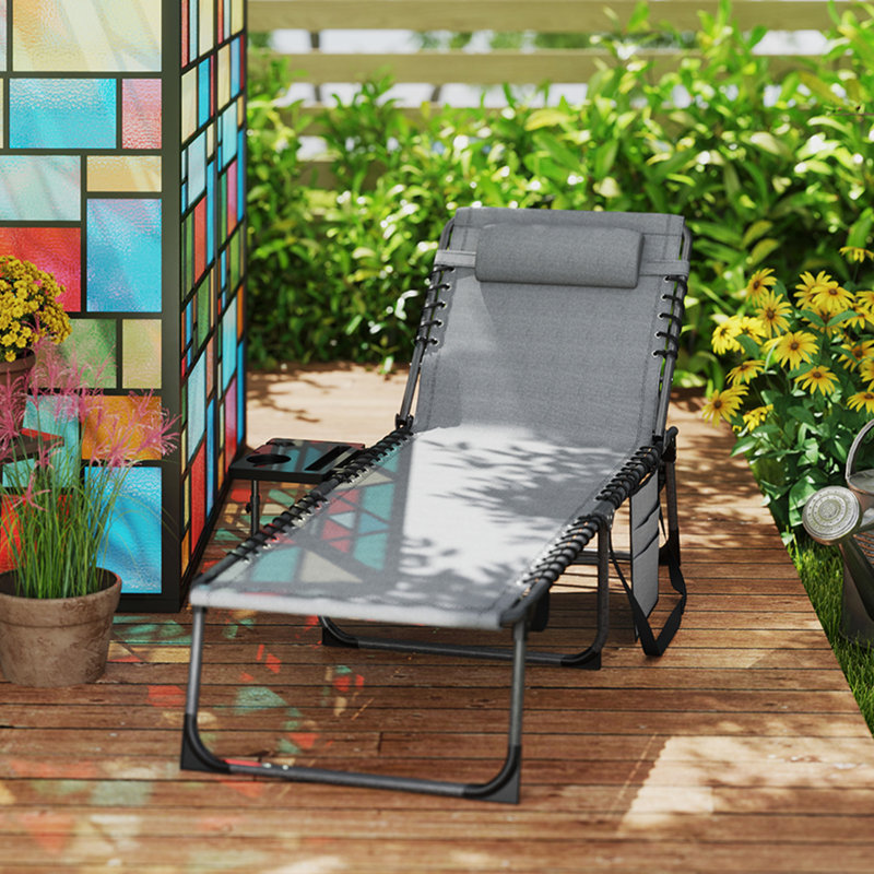 190cm Long Single Chaise, Grey