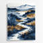 Aquarelle paysage 64, art mural en métal blanc-256523303