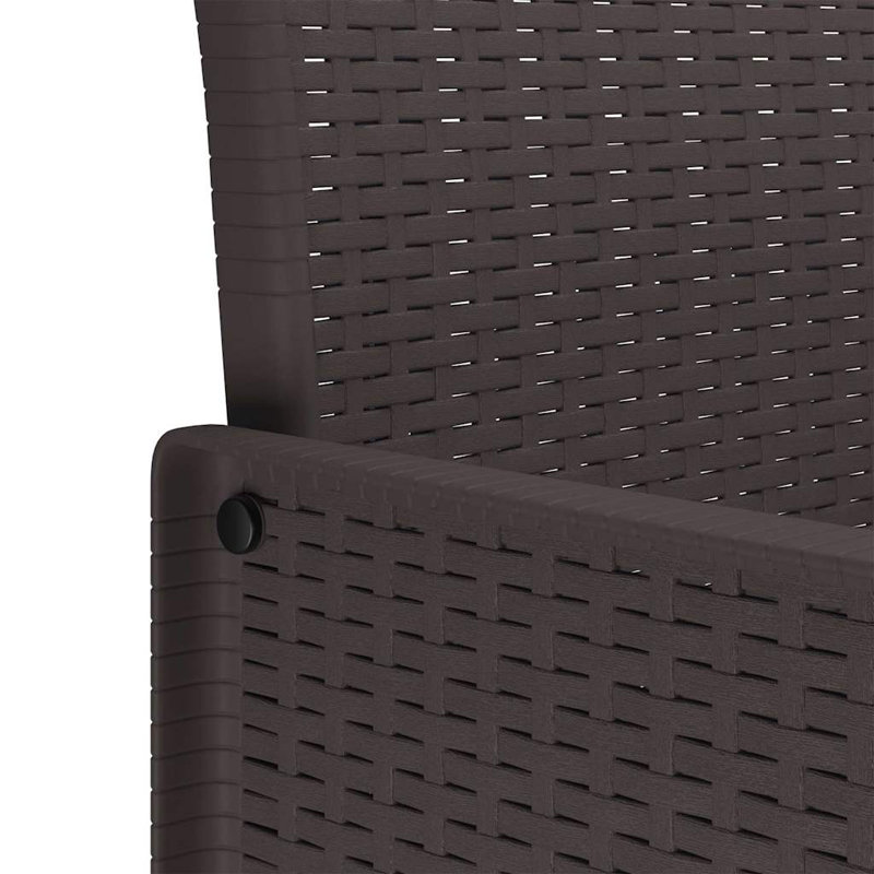 Ensemble de salle à manger de jardin avec coussins vidaXL 15 pièces brun PP
