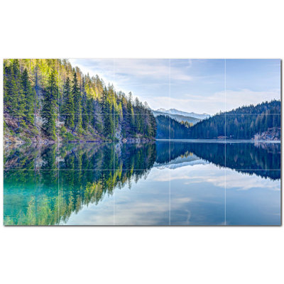 Panneau mural en céramique satinée 6 "x 6" Lakes Photo