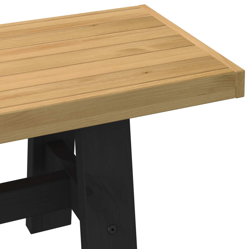 Solid Wood Bench, 45 cm H x 160 cm L x 41 cm D, Natural