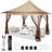 12x12FT Outdoor Waterproof Gazebo, Pop Up Canopy Tent -108638942